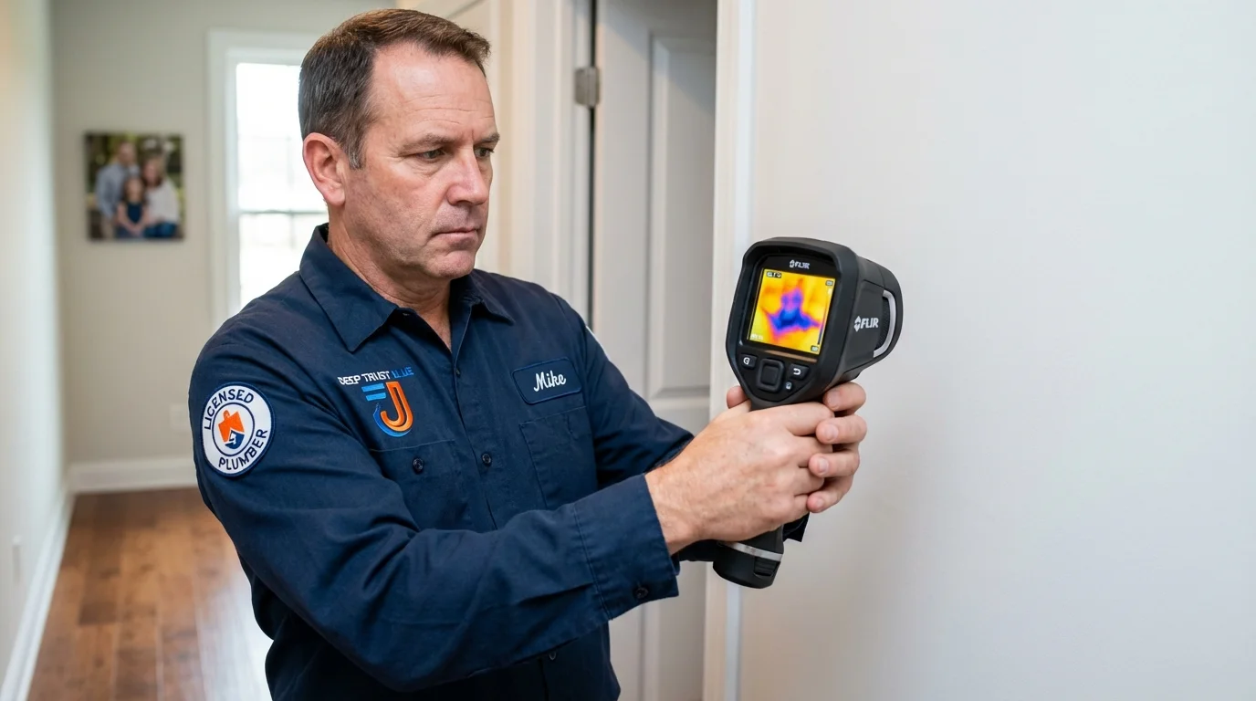 Thermal imaging leak detection by Johns Plumbing LLC in Lovingston